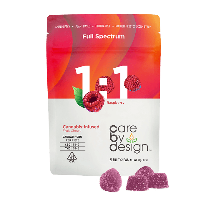 CBD Raspberry Gummies and tin 1:1gu