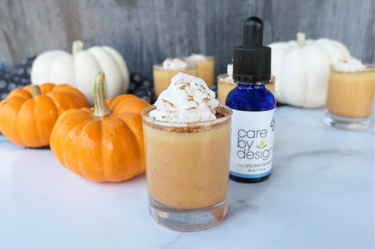 Pumpkin Pie CBD Pudding Shots